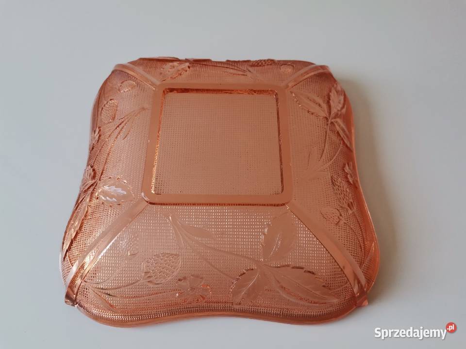 Stara różowa duża misa Poziomki Strawberry Katowice