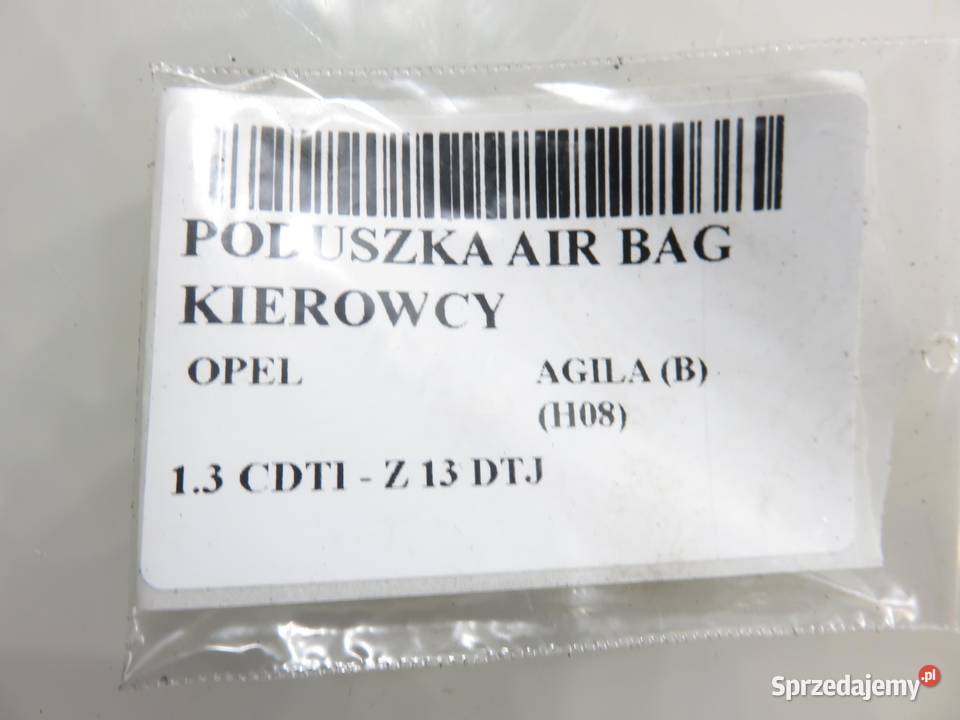 PODUSZKA KIEROWCY OPEL AGILA B H08 4815052K10 Wyposażenie wnętrza