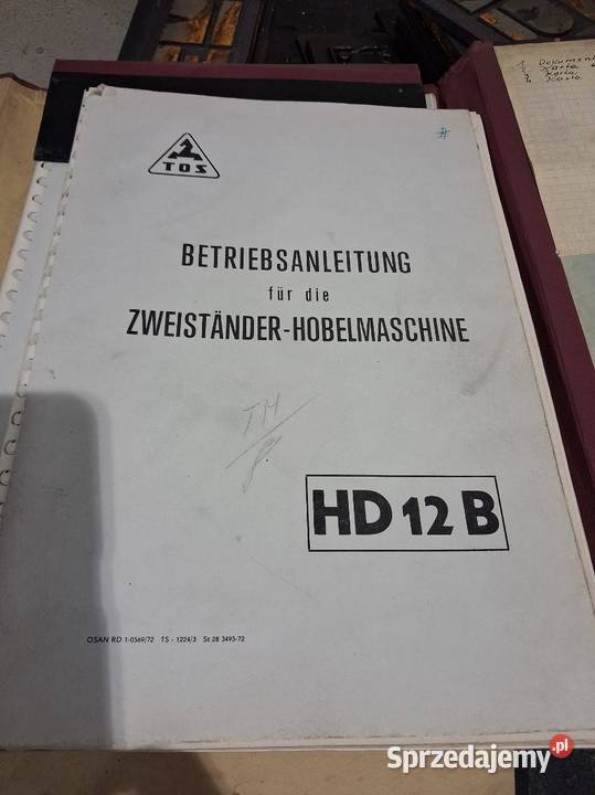 Strugarka wzdłużna bramowa TOS HD 12B warmińsko-mazurskie Reszel sprzedam