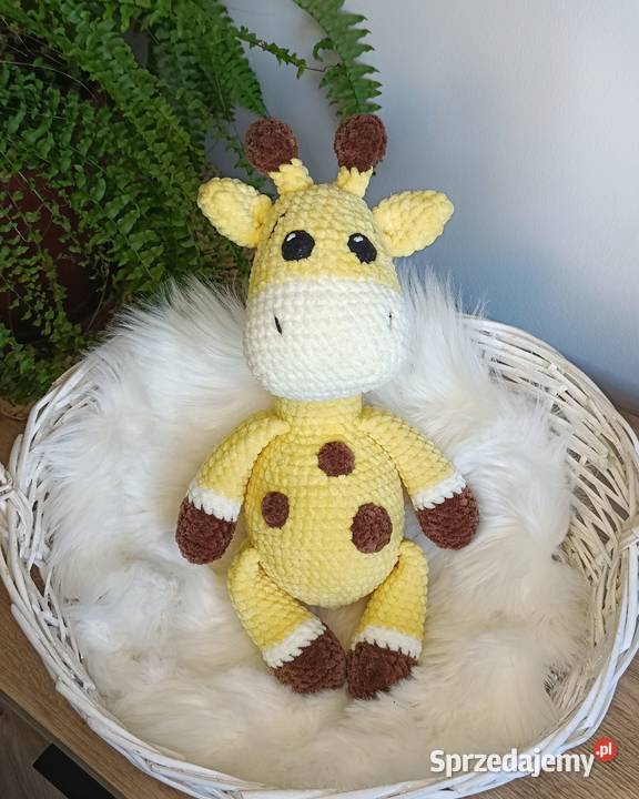 Żyrafa szydełkowa maskotka rękodzieło Hultajewo sprzedam