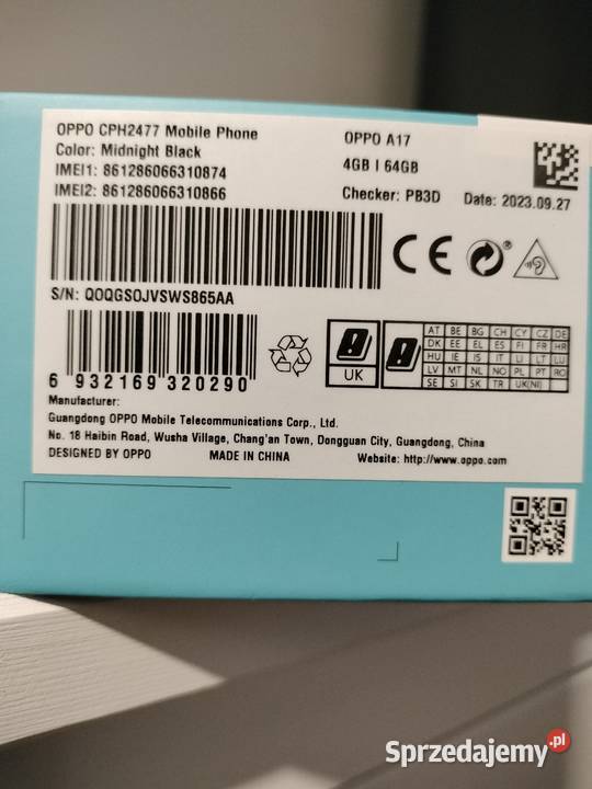 Oppo A 17 nowy Nigdy Nie Używany Lublin