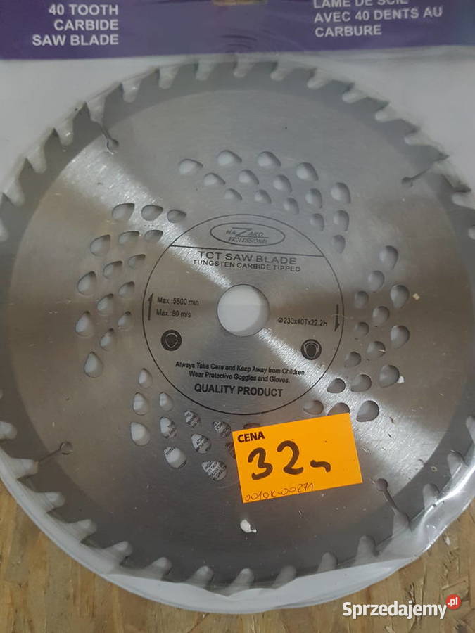TARCZA PIŁA DO CIĘCIA DREWNA 230 x 22MM 40T wielkopolskie sprzedam