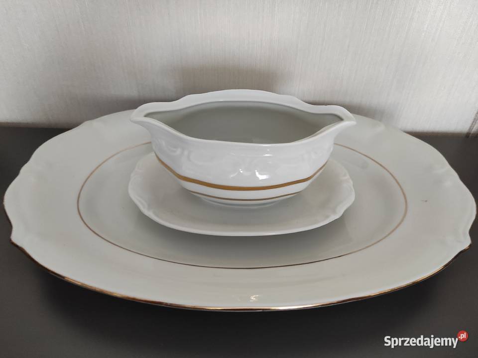 Półmisek duży sosjerka stara porcelana Chodzież Porcelana i szkło