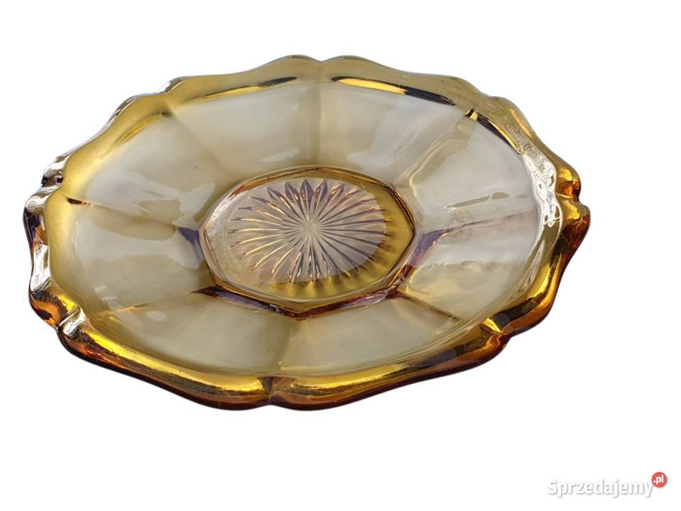 Stara szklana patera talerz misa ozdobna w Cieszyn