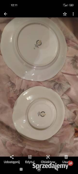 Przepiękny duży zestaw śniadaniowy filiżanka dolnośląskie Wrocław