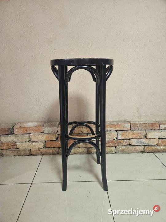Czarny hoker barowy THONET ORYGNALNIE GIĘTE Pszczyna