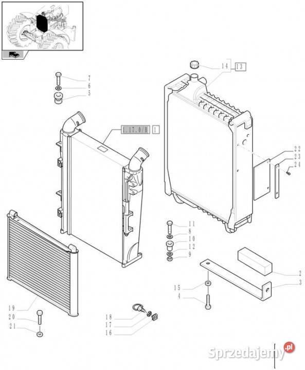 Holland T6090 Chłodnica 87737098 Rolnictwo