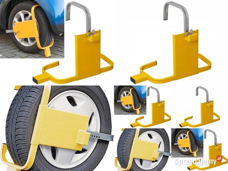 blokada na koło samochód laweta przyczepa