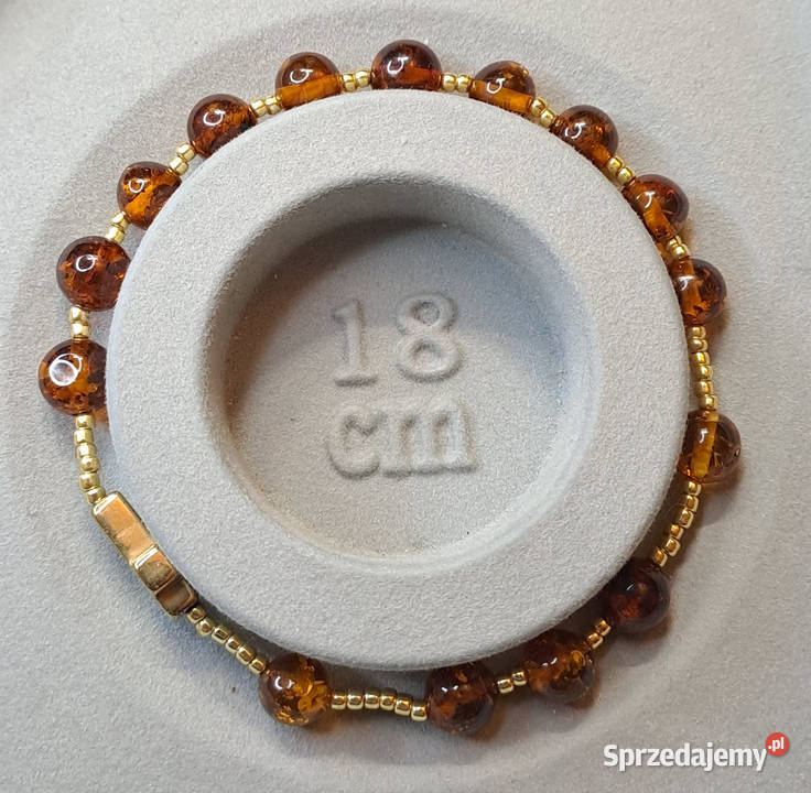 Bransoletka różaniec dziesiątka różańca BURSZTYN mazowieckie Warszawa