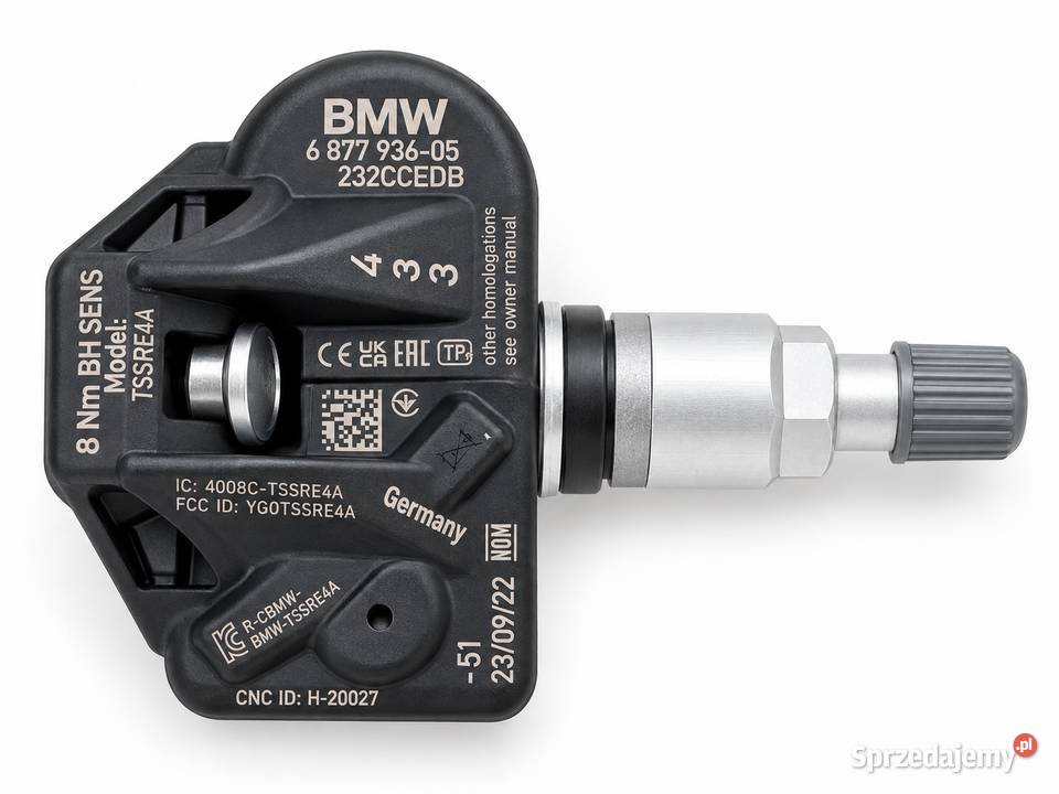 Oryginalne czujniki ciśnienia TPMS BMW komplet 4 Siechnice