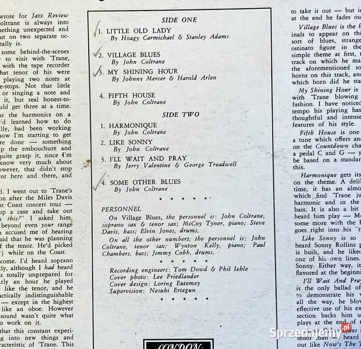 John Coltrane Coltrane Jazz Szczecin