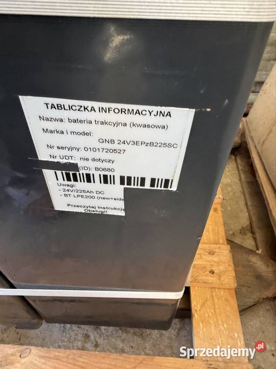 Bateria trakcyjna do wózka widłowego Wózki widłowe lubelskie Garbów sprzedam