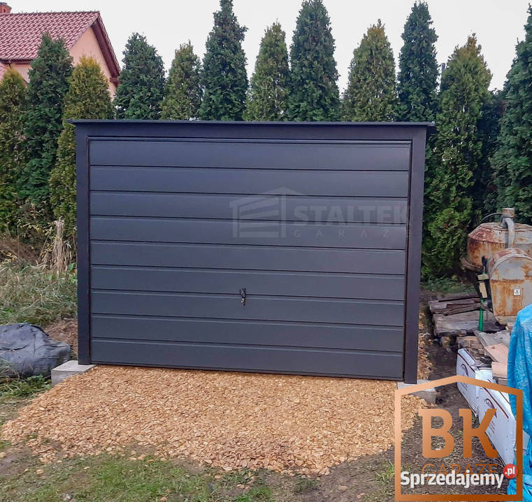 Garaż blaszany 3x5 Brama uchylna antracyt dach Katowice sprzedam
