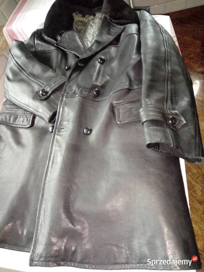 NOWY płaszcz skórzany MO milicyjny drogówki mazowieckie Piotrówek sprzedam