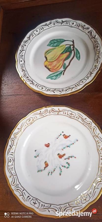 Talerzyk deserowy z ręcznie malowanymi dekorami Gdańsk sprzedam
