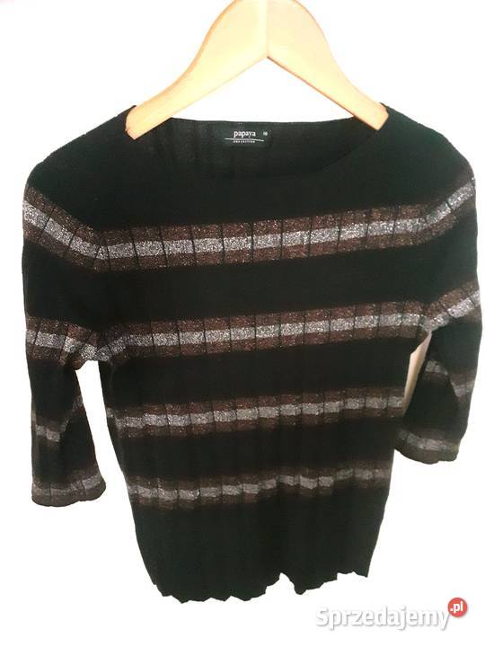 bluzka sweter czarna ze złotą nitką M Gdańsk