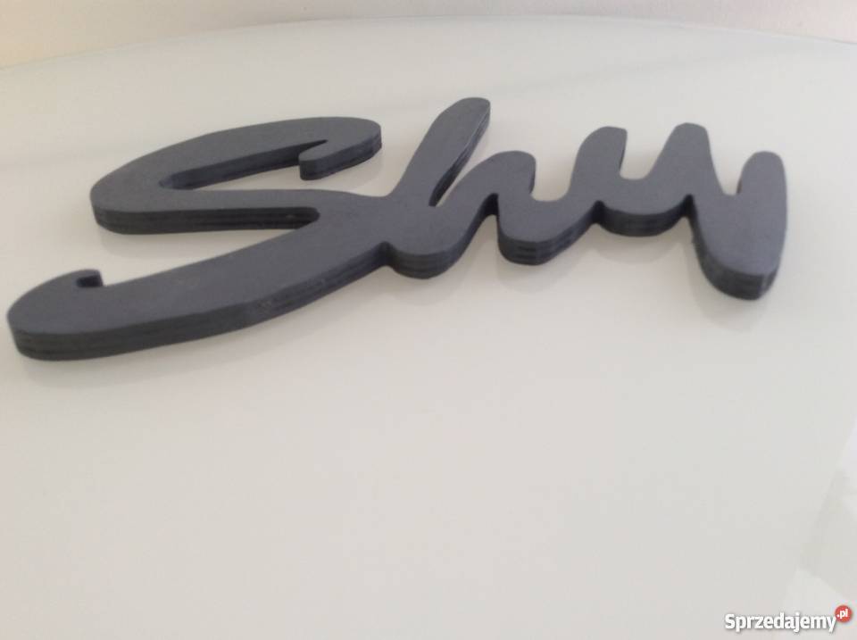 Dekoracje ozdoby napisy ze sklejki i drewna