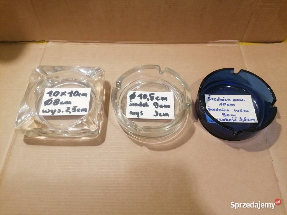 popielniczka szkło PRL Piotrków Trybunalski