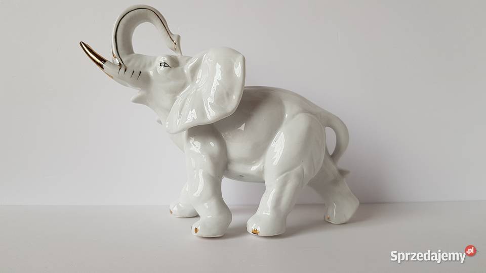 Porcelanowa figurka słoń 3 porcelana Dąbrowa Górnicza