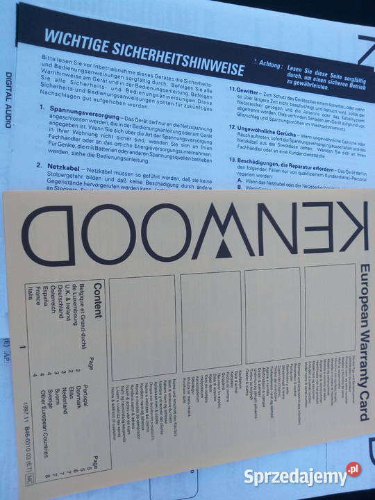 Zmieniarka Kenwood DPFJ5010 na 200 Kąty Wrocławskie