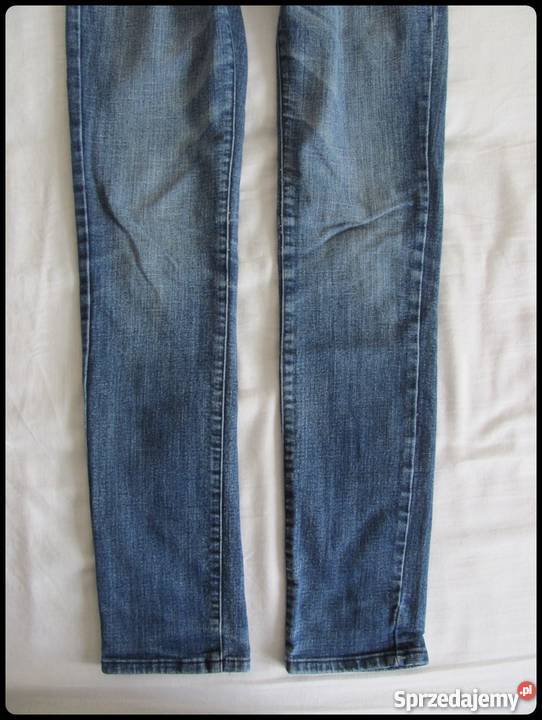 Spodnie jeansowe damskie rozmiar 30 pasują na 38 niebieski Płock
