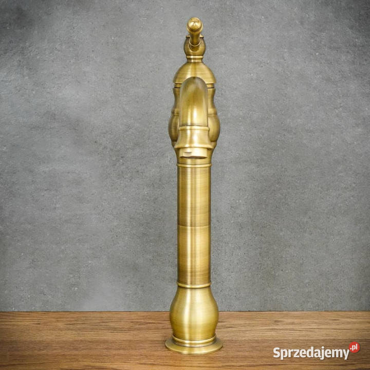 Bateria umywalkowa stojąca antyczny mosiądz Chmielnik sprzedam