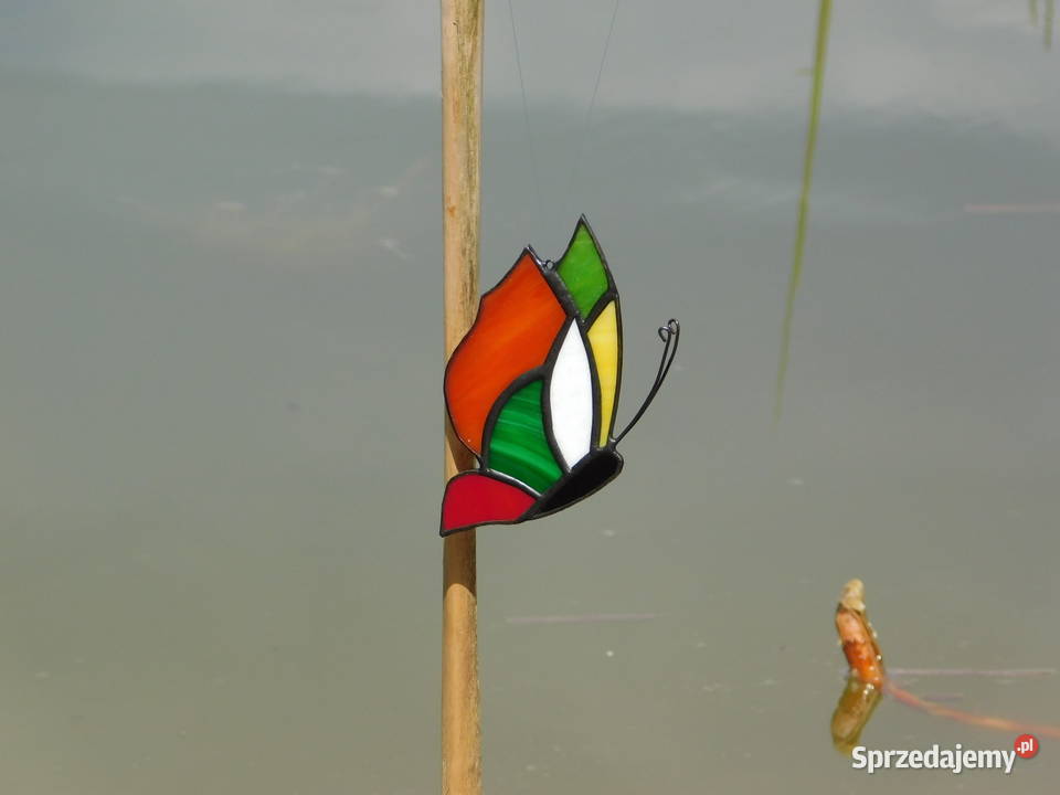 Rękodzieło witraże motylki witrażowe zestaw Bugaj