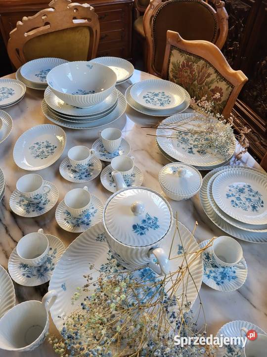 Zestaw obiadowokawowy Giraud Limoges France 12 Porcelana i szkło Rybnik
