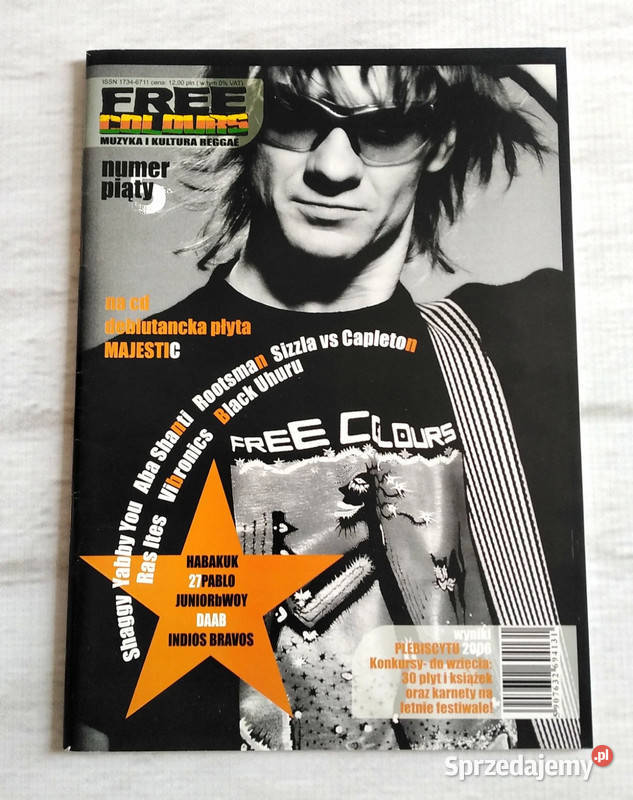 Free Colours 5 sztuk Reggae Dub Ska Rasta