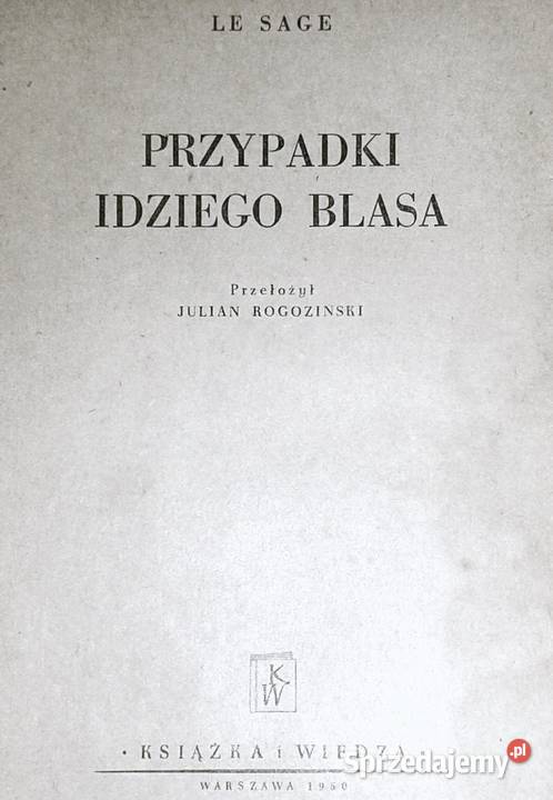 Przypadki Idziego Blasa AlainRen Lesage lubelskie Chełm sprzedam