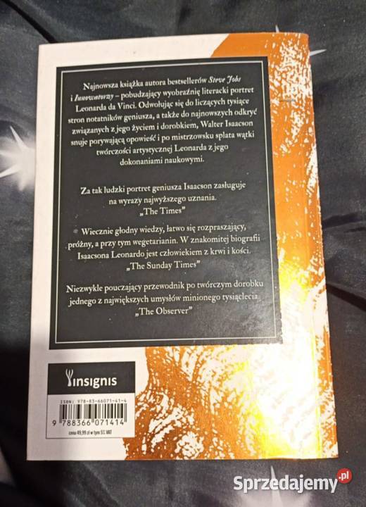 Leonardo da Vinci Walter Isaacson ISBN 9788366071414 Poznań