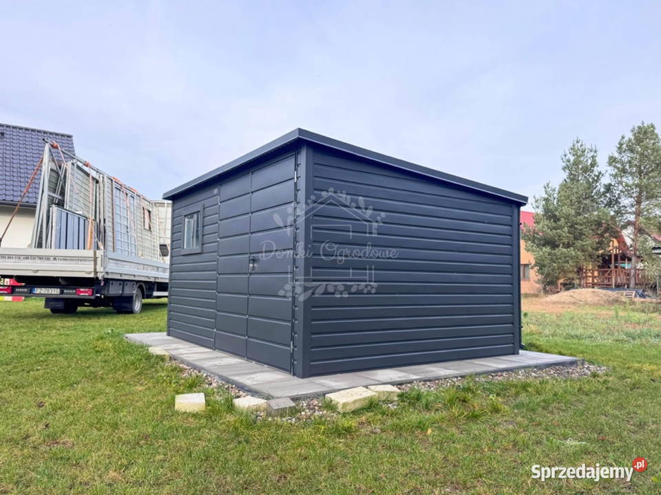 Schowek domek ogrodowy 4x3 m 2x okno antracyt Gliwice