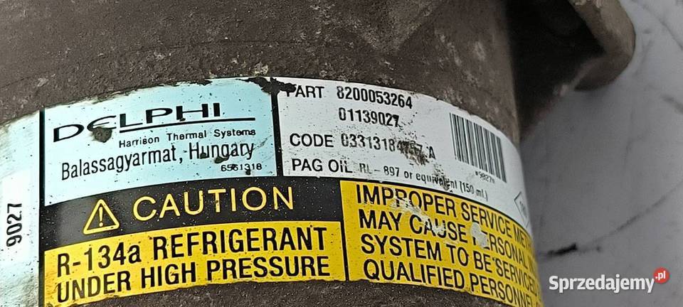 SPRĘŻARKA KLIMATYZACJI RENAULT SCENIC II kujawsko-pomorskie Lipno