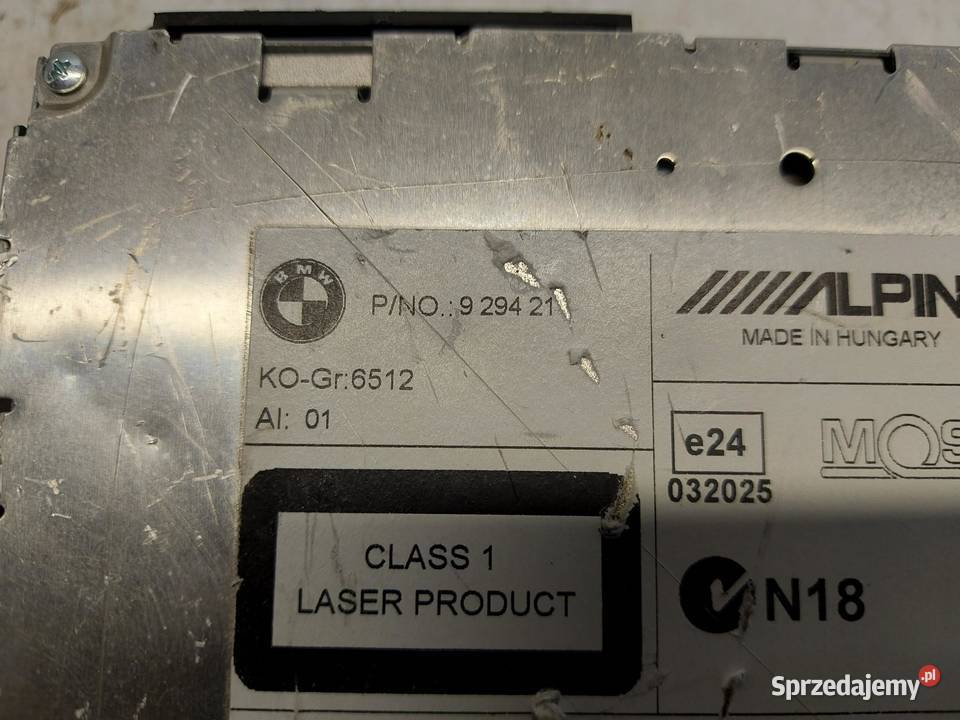 BMW 5 F10 Radio nawigacja navi 9294211JLK01