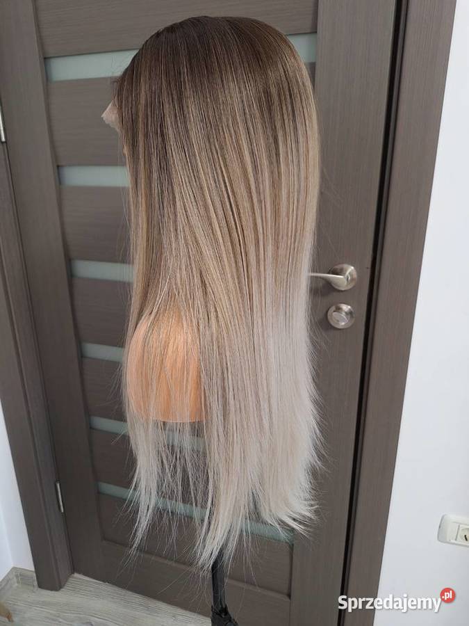 Długi koronkowy blond ombre peruka Malbork