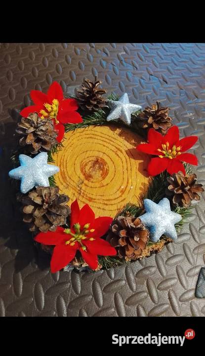 stroik bożonarodzeniowy samo robiony Dobre Miasto