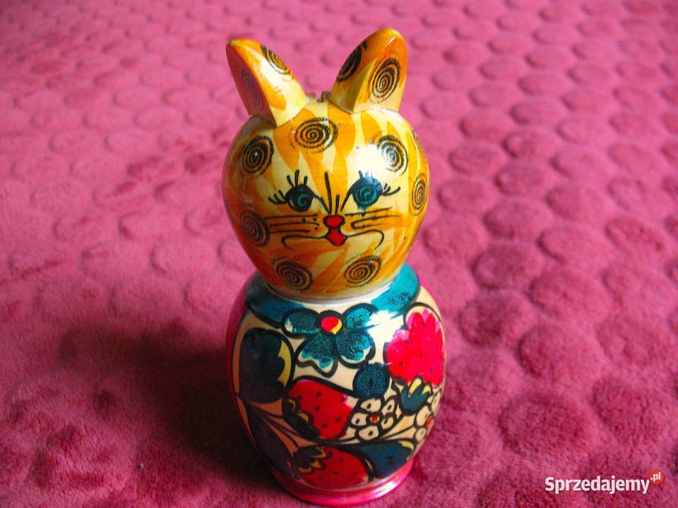 Kot Skarbonka 145 x 7 Kot Drewno Figurki Siedlce