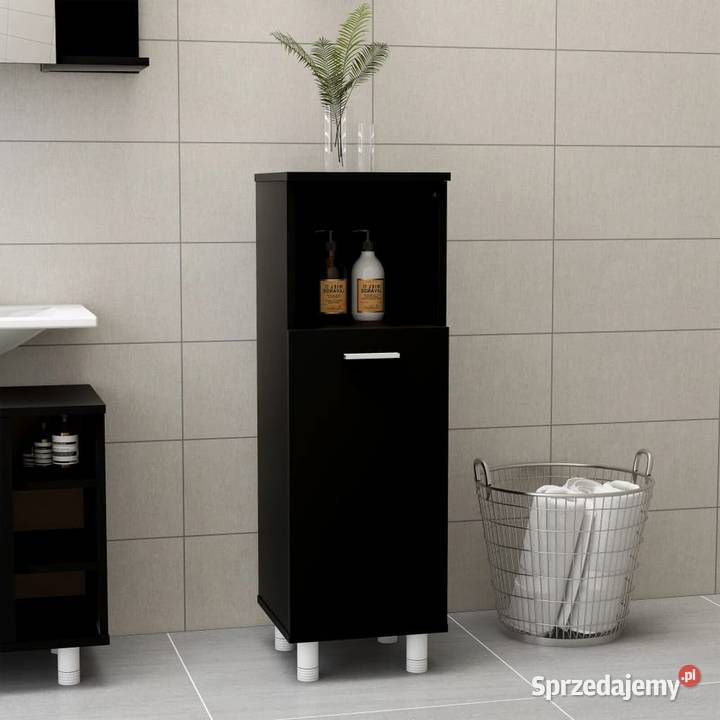 vidaXL Szafka łazienkowa czarna 30x30x95 Pozostałe Warszawa