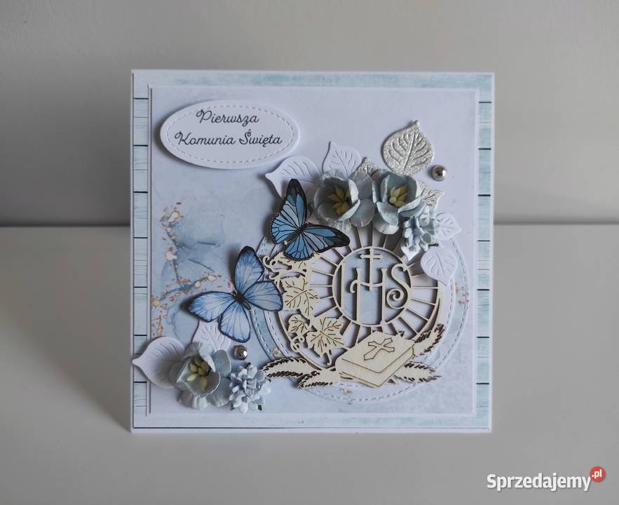 Kartka w pudełku ręcznie robiona handmade Łódź