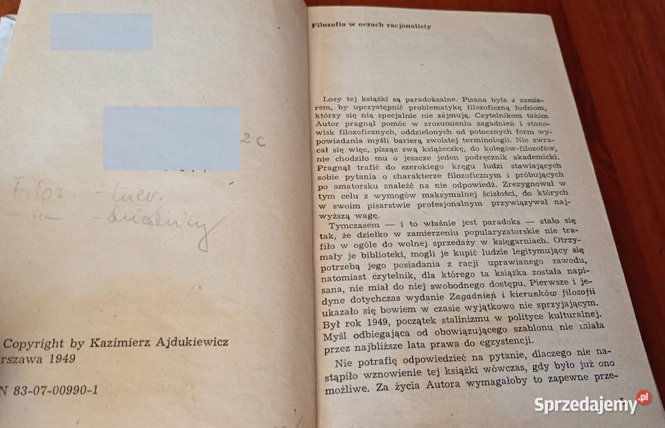 Zagadnienia i kierunki filozofii teoria poznania tradycyjny podręcznik Gdańsk
