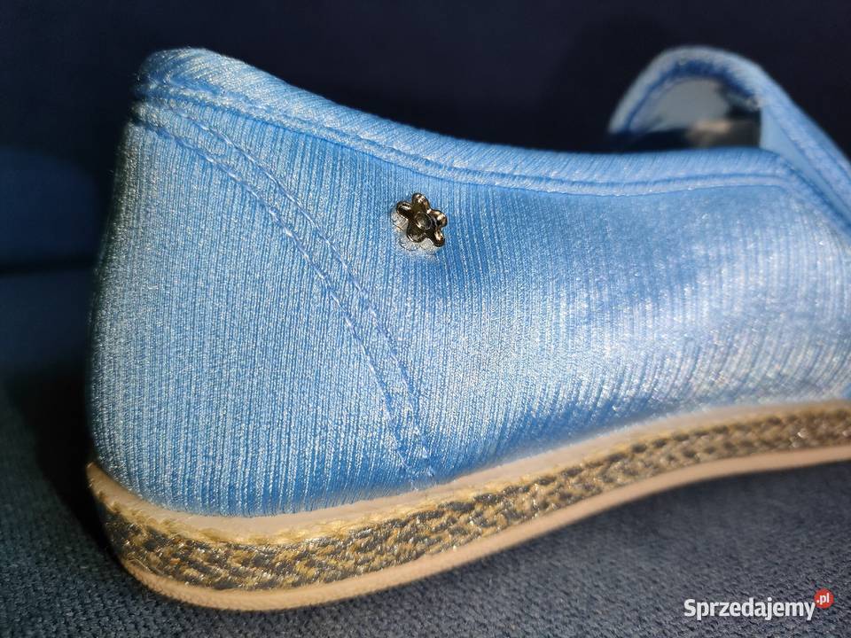 Balada Espadryle Slip On niebieskie rozmiar 39 tkanina Moda i Styl Bielsko-Biała sprzedam