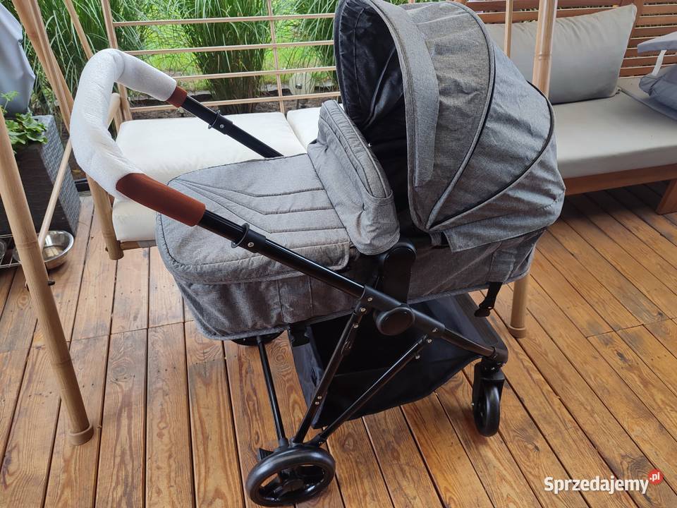 Wózek spacerowy 2w1 jasnoszaroczarny nowy lubuskie Wschowa