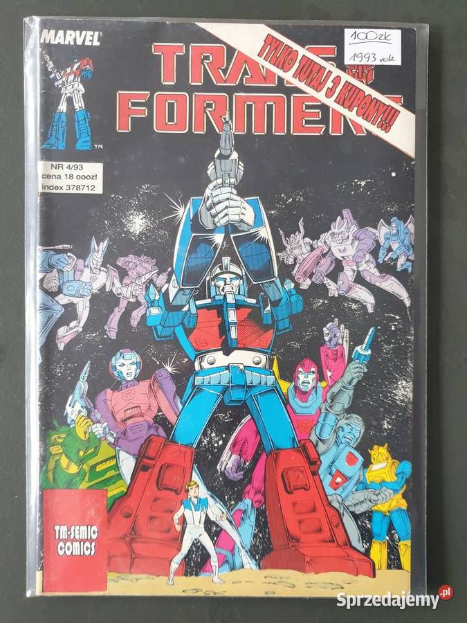 Transformers zestaw 3 komiksów TMSemic 1993 sprzedam