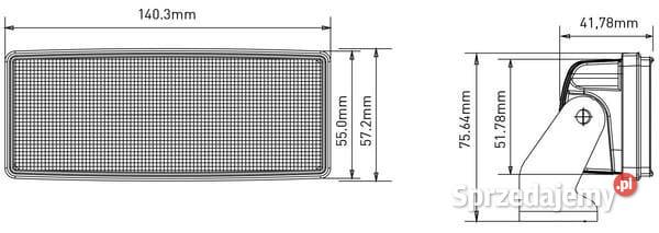 Lampa robocza LED prostokątna 42W 3800 lm 1030V Kamionna sprzedam