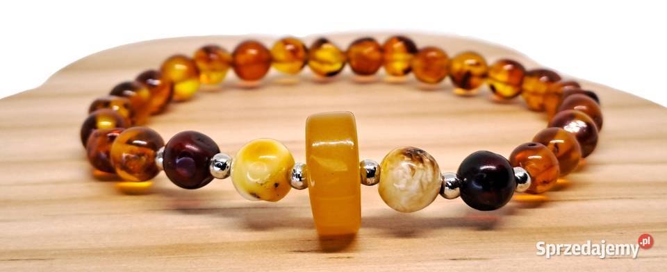 Bransoletka z bursztynu BURSZTYN bałtycki mix mazowieckie Warszawa
