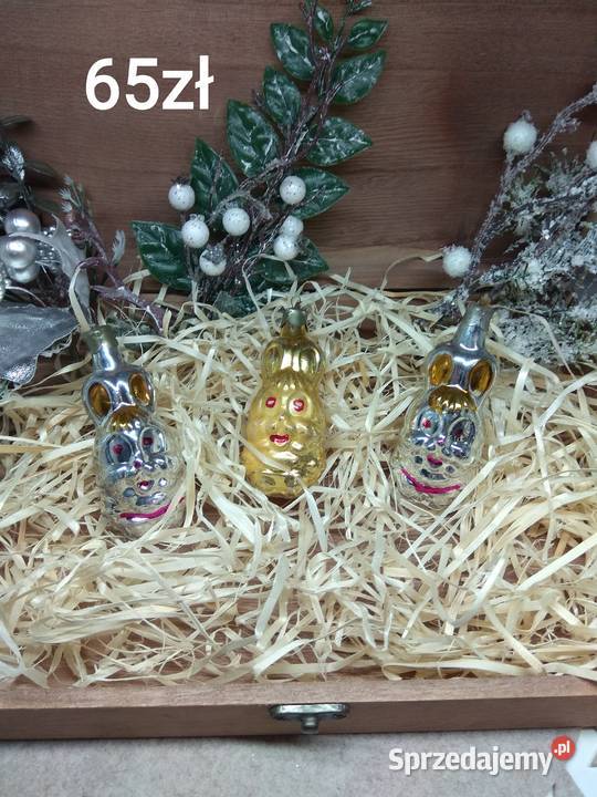 Bombki figurki kolorowe PRLu