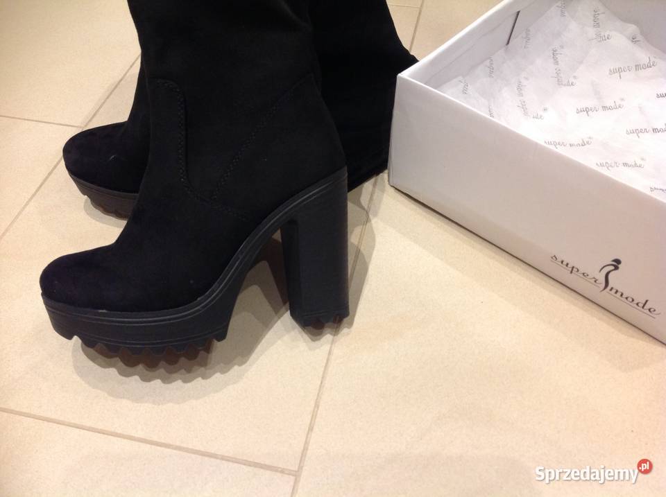 Kozaki Kolano Damskie 36 na platformie nowe inna Nowa Sól