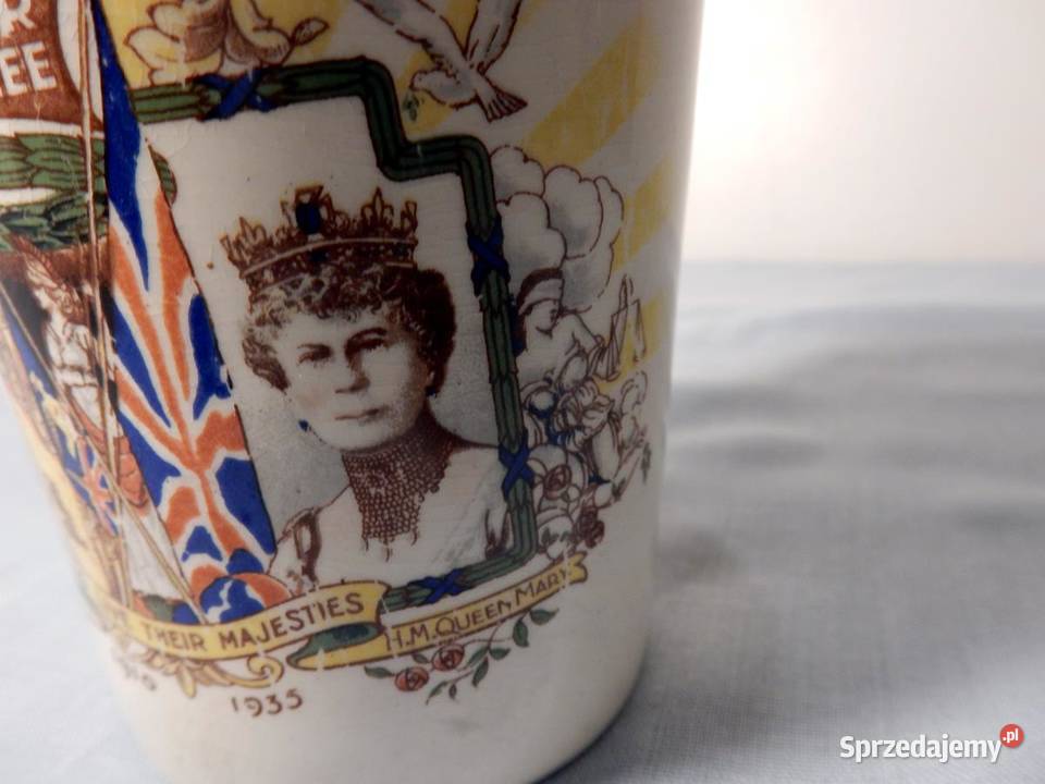 George V na Króla Anglii SREBRNY JUBILEUSZ Porcelana i szkło Piła