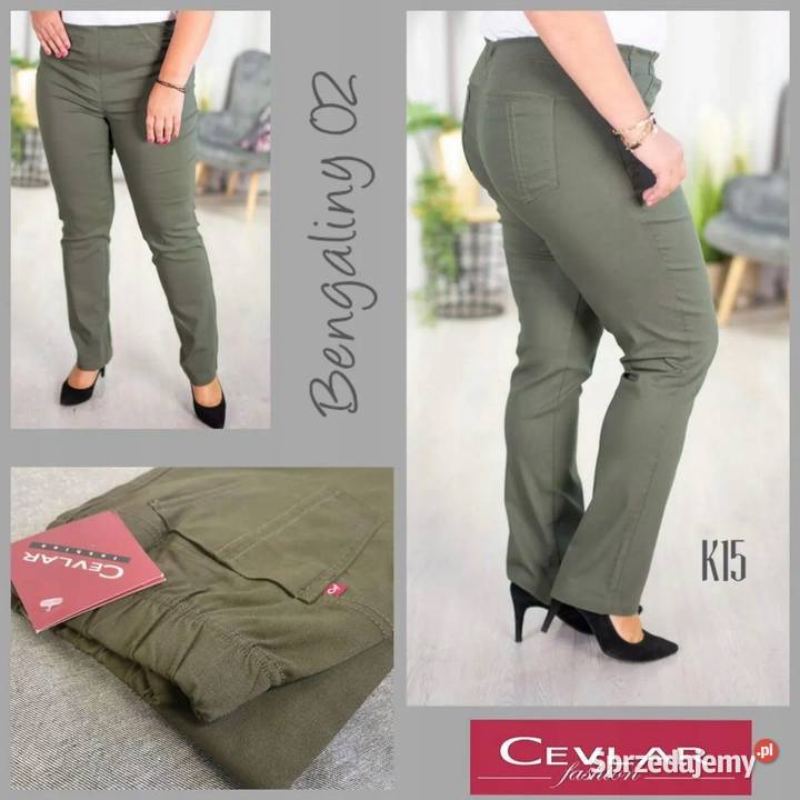 Spodnie cevlar bengaliny r 46 zielony Spodnie Wieluń