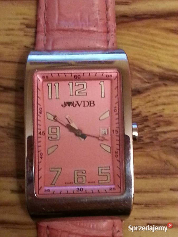 Szwajcarski damski zegarek różowy VDB Pani Wołomin